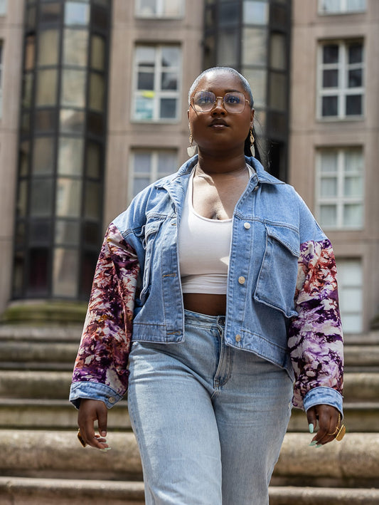 Veste en Jeans manches Violette